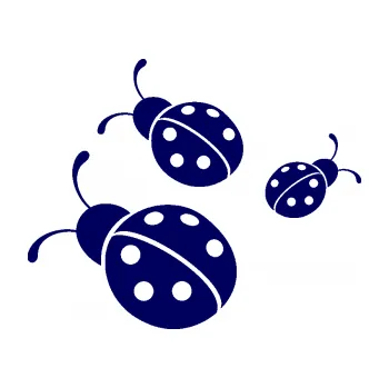 Samolepící dekorace SAMOLEPKA Berušky 001 levá (23 - tmavě modrá) NA AUTO, NÁLEPKA, FÓLIE, POLEP, TUNING, VLASTNÍ TEXT, TISK, AUTOSAMOLEPKY.cz, POLEPY, OBRÁZEK, LOGO, SAMOLEPKY