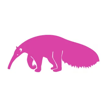 Samolepící dekorace SAMOLEPKA Mravenečník 001 levá (16 - růžová) NA AUTO, NÁLEPKA, FÓLIE, POLEP, TUNING, VLASTNÍ TEXT, TISK, AUTOSAMOLEPKY.cz, POLEPY, OBRÁZEK, LOGO, SAMOLEPKY