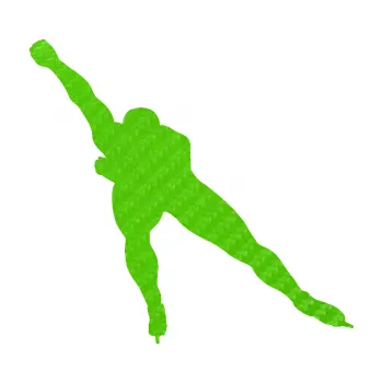 Polep vozidla Rychlobruslení levá (58 - 3D karbon zelený kawasaki) SAMOLEPKA NA AUTO, NÁLEPKA, FÓLIE, POLEP, TUNING, VLASTNÍ TEXT, TISK, AUTOSAMOLEPKY.cz, POLEPY, OBRÁZEK, LOGO, 3D STICKERS