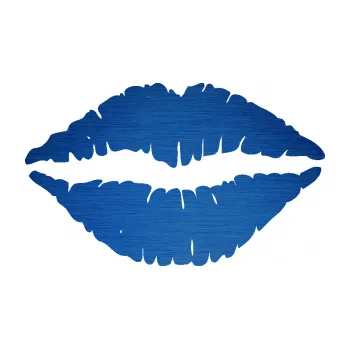 Samolepící dekorace SAMOLEPKA Pusa 001 otisk rtů (65 - škrábaný kov modrý) NA AUTO, NÁLEPKA, FÓLIE, POLEP, TUNING, VLASTNÍ TEXT, TISK, AUTOSAMOLEPKY.cz, POLEPY, OBRÁZEK, LOGO, SAMOLEPKY