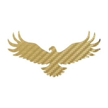 Samolepicí dekorace na vozidlo Orel 006 levá (59 - 3D karbon zlatý) SAMOLEPKA NA AUTO, NÁLEPKA, FÓLIE, POLEP, TUNING, VLASTNÍ TEXT, TISK, AUTOSAMOLEPKY.cz, POLEPY, OBRÁZEK, LOGO, 3D STICKERS