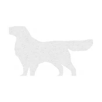 Polep vozidla SAMOLEPKA Pes 111 levá Retrívr (84 - Ultra Metalic bílá) NA AUTO, NÁLEPKA, FÓLIE, POLEP, TUNING, VLASTNÍ TEXT, TISK, AUTOSAMOLEPKY.cz, POLEPY, OBRÁZEK, LOGO, SAMOLEPKY