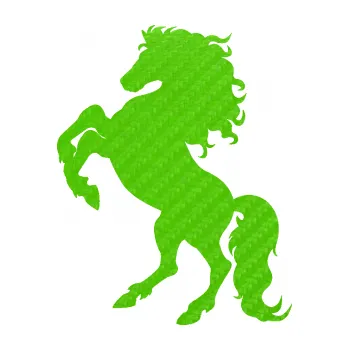 Samolepící dekorace SAMOLEPKA Kůň 038 levá (58 - 3D karbon zelený kawasaki) NA AUTO, NÁLEPKA, FÓLIE, POLEP, TUNING, VLASTNÍ TEXT, TISK, AUTOSAMOLEPKY.cz, POLEPY, OBRÁZEK, LOGO, SAMOLEPKY