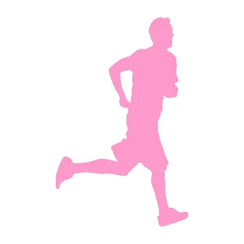 Polep vozidla Běžec 001 pravá (24 - světle růžová) SAMOLEPKA NA AUTO, NÁLEPKA, FÓLIE, POLEP, TUNING, VLASTNÍ TEXT, TISK, AUTOSAMOLEPKY.cz, POLEPY, OBRÁZEK, LOGO, 3D STICKERS