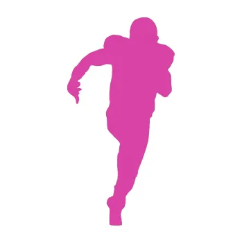 Polep vozidla Americký fotbal 005 pravá (16 - růžová) SAMOLEPKA NA AUTO, NÁLEPKA, FÓLIE, POLEP, TUNING, VLASTNÍ TEXT, TISK, AUTOSAMOLEPKY.cz, POLEPY, OBRÁZEK, LOGO, 3D STICKERS