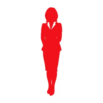 Samolepící dekorace SAMOLEPKA Manažerka levá silueta (10 - červená) NA AUTO, NÁLEPKA, FÓLIE, POLEP, TUNING, VLASTNÍ TEXT, TISK, AUTOSAMOLEPKY.cz, POLEPY, OBRÁZEK, LOGO, SAMOLEPKY