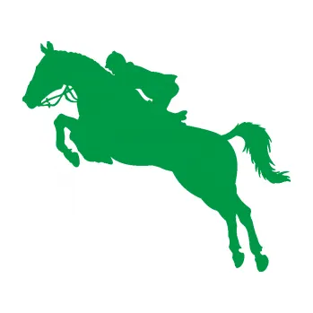 Samolepící dekorace Kůň 076 levá parkur (12 - zelená) SAMOLEPKA NA AUTO, NÁLEPKA, FÓLIE, POLEP, TUNING, VLASTNÍ TEXT, TISK, AUTOSAMOLEPKY.cz, POLEPY, OBRÁZEK, LOGO, 3D STICKERS