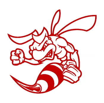 Samolepicí dekorace na vozidlo Rozzuřená vosa 003 levá (18 - tmavě červená) SAMOLEPKA NA AUTO, NÁLEPKA, FÓLIE, POLEP, TUNING, VLASTNÍ TEXT, TISK, AUTOSAMOLEPKY.cz, POLEPY, OBRÁZEK, LOGO, 3D STICKERS