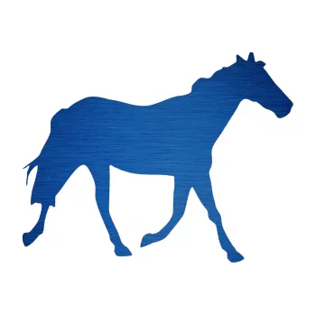 Samolepící dekorace SAMOLEPKA Kůň 012 pravá (65 - škrábaný kov modrý) NA AUTO, NÁLEPKA, FÓLIE, POLEP, TUNING, VLASTNÍ TEXT, TISK, AUTOSAMOLEPKY.cz, POLEPY, OBRÁZEK, LOGO, SAMOLEPKY