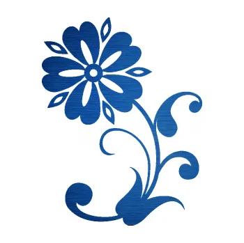 Samolepící dekorace SAMOLEPKA Květina dekor 001 levá (65 - škrábaný kov modrý) NA AUTO, NÁLEPKA, FÓLIE, POLEP, TUNING, VLASTNÍ TEXT, TISK, AUTOSAMOLEPKY.cz, POLEPY, OBRÁZEK, LOGO, SAMOLEPKY