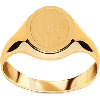 Prsten Zlatý pečetní prsten s matováním IZ22450 + dárkové balení LUXUS zdarma