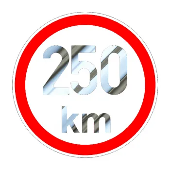 samolepka Maximální rychlost 250km - nejvyšší konstrukční rychlost (80 - chrom fólie stříbrná zrcadlová) SAMOLEPKA NA AUTO, NÁLEPKA, FÓLIE, POLEP, TUNING, VLASTNÍ TEXT, TISK, AUTOSAMOLEPKY.cz, POLEPY, OBRÁZEK, LOGO, 3D STICKERS