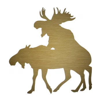 Samolepící dekorace Losí láska 001 levá (64 - škrábaný kov zlatý) SAMOLEPKA NA AUTO, NÁLEPKA, FÓLIE, POLEP, TUNING, VLASTNÍ TEXT, TISK, AUTOSAMOLEPKY.cz, POLEPY, OBRÁZEK, LOGO, 3D STICKERS