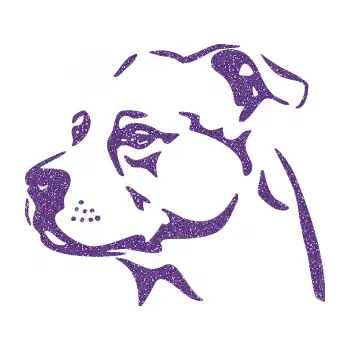 Polep vozidla Pes 134 levá Stafordširský bulteriér (87 - Ultra Metalic fialová) SAMOLEPKA NA AUTO, NÁLEPKA, FÓLIE, POLEP, TUNING, VLASTNÍ TEXT, TISK, AUTOSAMOLEPKY.cz, POLEPY, OBRÁZEK, LOGO, 3D STICKERS