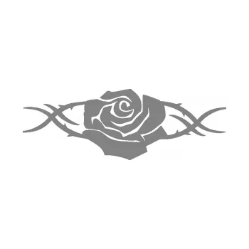 Samolepící dekorace SAMOLEPKA Květina dekor 020 levá růže s trny (17 - šedá) NA AUTO, NÁLEPKA, FÓLIE, POLEP, TUNING, VLASTNÍ TEXT, TISK, AUTOSAMOLEPKY.cz, POLEPY, OBRÁZEK, LOGO, SAMOLEPKY