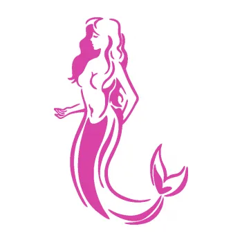 Samolepící dekorace Mořská panna 002 levá (16 - růžová) SAMOLEPKA NA AUTO, NÁLEPKA, FÓLIE, POLEP, TUNING, VLASTNÍ TEXT, TISK, AUTOSAMOLEPKY.cz, POLEPY, OBRÁZEK, LOGO, 3D STICKERS