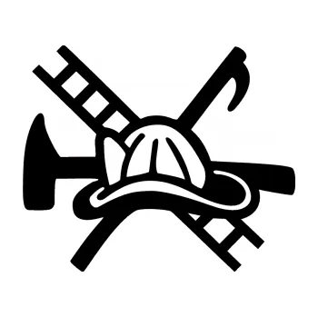 Samolepící dekorace SAMOLEPKA Hasič 005 levá (01 - černá) NA AUTO, NÁLEPKA, FÓLIE, POLEP, TUNING, VLASTNÍ TEXT, TISK, AUTOSAMOLEPKY.cz, POLEPY, OBRÁZEK, LOGO, SAMOLEPKY