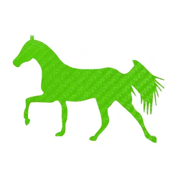 Samolepící dekorace SAMOLEPKA Kůň 001 levá (58 - 3D karbon zelený kawasaki) NA AUTO, NÁLEPKA, FÓLIE, POLEP, TUNING, VLASTNÍ TEXT, TISK, AUTOSAMOLEPKY.cz, POLEPY, OBRÁZEK, LOGO, SAMOLEPKY