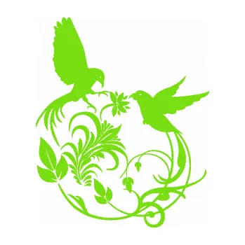 Samolepící dekorace Květina dekor 006 levá ptáčci (04 - zelená kawasaki) SAMOLEPKA NA AUTO, NÁLEPKA, FÓLIE, POLEP, TUNING, VLASTNÍ TEXT, TISK, AUTOSAMOLEPKY.cz, POLEPY, OBRÁZEK, LOGO, 3D STICKERS