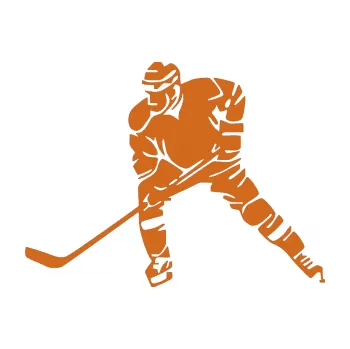 Samolepicí dekorace na vozidlo Hokejista 026 levá (26 - oříšková) SAMOLEPKA NA AUTO, NÁLEPKA, FÓLIE, POLEP, TUNING, VLASTNÍ TEXT, TISK, AUTOSAMOLEPKY.cz, POLEPY, OBRÁZEK, LOGO, 3D STICKERS