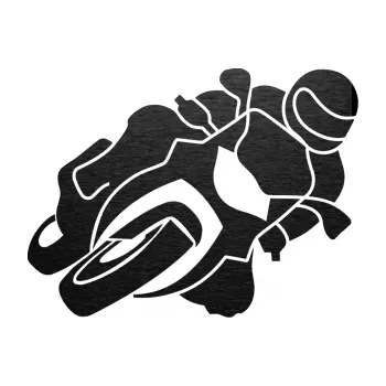 Samolepící dekorace SAMOLEPKA Motorka 001 pravá silniční motorky (63 - škrábaný kov černý) NA AUTO, NÁLEPKA, FÓLIE, POLEP, TUNING, VLASTNÍ TEXT, TISK, AUTOSAMOLEPKY.cz, POLEPY, OBRÁZEK, LOGO, SAMOLEPKY