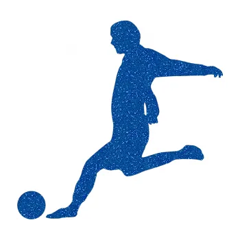 Autodoplněk Samolepka na auto Fotbalista 014 levá (88 - Ultra Metalic modrá) NÁLEPKA, FÓLIE, POLEPY, TUNING, VLASTNÍ TEXT, TISK, AUTOSAMOLEPKY.cz, SAMOLEPKY, OBRÁZEK, LOGO, VÝROBA, PRODEJ