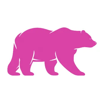 Samolepící dekorace Medvěd 002 pravá (16 - růžová) SAMOLEPKA NA AUTO, NÁLEPKA, FÓLIE, POLEP, TUNING, VLASTNÍ TEXT, TISK, AUTOSAMOLEPKY.cz, POLEPY, OBRÁZEK, LOGO, 3D STICKERS