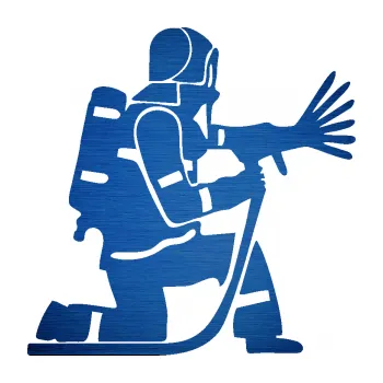 Samolepící dekorace SAMOLEPKA Hasič 007 pravá (65 - škrábaný kov modrý) NA AUTO, NÁLEPKA, FÓLIE, POLEP, TUNING, VLASTNÍ TEXT, TISK, AUTOSAMOLEPKY.cz, POLEPY, OBRÁZEK, LOGO, SAMOLEPKY