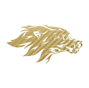 Polep vozidla SAMOLEPKA Pes 127 pravá hlava (59 - 3D karbon zlatý) NA AUTO, NÁLEPKA, FÓLIE, POLEP, TUNING, VLASTNÍ TEXT, TISK, AUTOSAMOLEPKY.cz, POLEPY, OBRÁZEK, LOGO, SAMOLEPKY