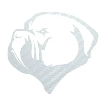 Polep vozidla SAMOLEPKA Pes 116 levá pitbull (51 - 3D karbon bílý) NA AUTO, NÁLEPKA, FÓLIE, POLEP, TUNING, VLASTNÍ TEXT, TISK, AUTOSAMOLEPKY.cz, POLEPY, OBRÁZEK, LOGO, SAMOLEPKY