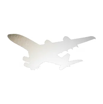 Polep vozidla SAMOLEPKA Letadlo 002 levá (82 - odrazková reflexní bílá) NA AUTO, NÁLEPKA, FÓLIE, POLEP, TUNING, VLASTNÍ TEXT, TISK, AUTOSAMOLEPKY.cz, POLEPY, OBRÁZEK, LOGO, SAMOLEPKY