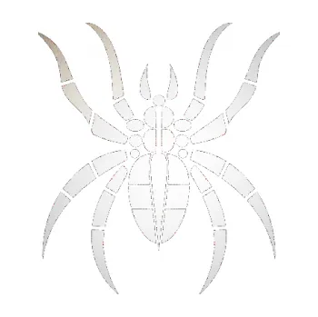 Samolepící dekorace SAMOLEPKA Pavouk 010 (82 - odrazková reflexní bílá) NA AUTO, NÁLEPKA, FÓLIE, POLEP, TUNING, VLASTNÍ TEXT, TISK, AUTOSAMOLEPKY.cz, POLEPY, OBRÁZEK, LOGO, SAMOLEPKY