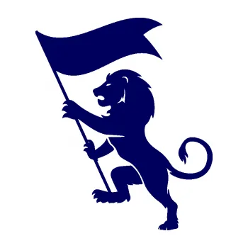 Samolepící dekorace Lev heraldika 005 levá s praporem (23 - tmavě modrá) SAMOLEPKA NA AUTO, NÁLEPKA, FÓLIE, POLEP, TUNING, VLASTNÍ TEXT, TISK, AUTOSAMOLEPKY.cz, POLEPY, OBRÁZEK, LOGO, 3D STICKERS