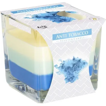 Svíčka Svíčka vonná trojbarevná - sklo, antitabák