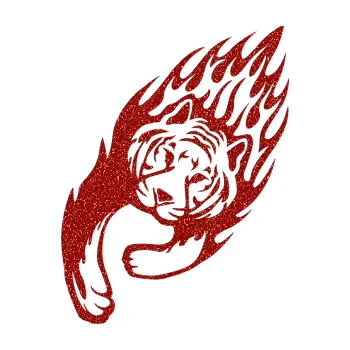 Samolepicí dekorace na vozidlo Animal flames 015 levá tygr (86 - Ultra Metalic červená) SAMOLEPKA NA AUTO, NÁLEPKA, FÓLIE, POLEP, TUNING, VLASTNÍ TEXT, TISK, AUTOSAMOLEPKY.cz, POLEPY, OBRÁZEK, LOGO, 3D STICKERS