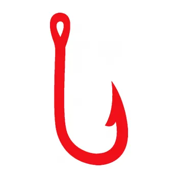 Polep vozidla SAMOLEPKA Háček na ryby 001 pravá (10 - červená) NA AUTO, NÁLEPKA, FÓLIE, POLEP, TUNING, VLASTNÍ TEXT, TISK, AUTOSAMOLEPKY.cz, POLEPY, OBRÁZEK, LOGO, SAMOLEPKY