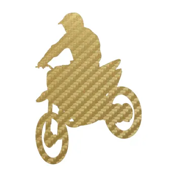 Samolepící dekorace SAMOLEPKA Motorka 014 levá motokros (59 - 3D karbon zlatý) NA AUTO, NÁLEPKA, FÓLIE, POLEP, TUNING, VLASTNÍ TEXT, TISK, AUTOSAMOLEPKY.cz, POLEPY, OBRÁZEK, LOGO, SAMOLEPKY