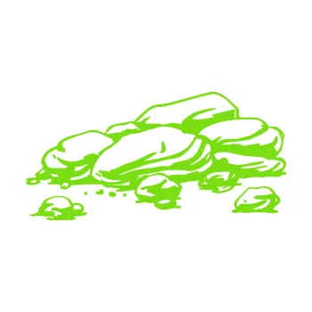 Samolepící dekorace Krajina kameny 001 (04 - zelená kawasaki) SAMOLEPKA NA AUTO, NÁLEPKA, FÓLIE, POLEP, TUNING, VLASTNÍ TEXT, TISK, AUTOSAMOLEPKY.cz, POLEPY, OBRÁZEK, LOGO, 3D STICKERS