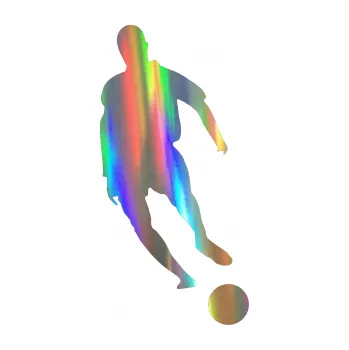 Samolepicí dekorace na vozidlo Fotbalista 007 pravá (93 - Holografická) SAMOLEPKA NA AUTO, NÁLEPKA, FÓLIE, POLEP, TUNING, VLASTNÍ TEXT, TISK, AUTOSAMOLEPKY.cz, POLEPY, OBRÁZEK, LOGO, 3D STICKERS