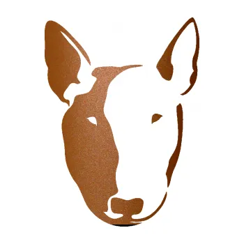 Polep vozidla Pes 145 levá anglický teriér (44 - měděná metalíza) SAMOLEPKA NA AUTO, NÁLEPKA, FÓLIE, POLEP, TUNING, VLASTNÍ TEXT, TISK, AUTOSAMOLEPKY.cz, POLEPY, OBRÁZEK, LOGO, 3D STICKERS