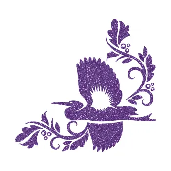 Samolepící dekorace SAMOLEPKA Květina dekor 004 levá s ptáčkem (87 - Ultra Metalic fialová) NA AUTO, NÁLEPKA, FÓLIE, POLEP, TUNING, VLASTNÍ TEXT, TISK, AUTOSAMOLEPKY.cz, POLEPY, OBRÁZEK, LOGO, SAMOLEPKY