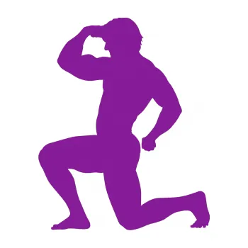 Polep vozidla Kulturista 007 levá (14 - fialová) SAMOLEPKA NA AUTO, NÁLEPKA, FÓLIE, POLEP, TUNING, VLASTNÍ TEXT, TISK, AUTOSAMOLEPKY.cz, POLEPY, OBRÁZEK, LOGO, 3D STICKERS