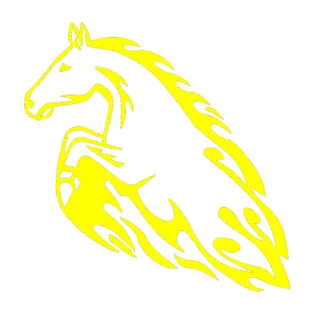 Samolepicí dekorace na vozidlo Animal flames 011 levá kůň (05 - žlutá citron) SAMOLEPKA NA AUTO, NÁLEPKA, FÓLIE, POLEP, TUNING, VLASTNÍ TEXT, TISK, AUTOSAMOLEPKY.cz, POLEPY, OBRÁZEK, LOGO, 3D STICKERS