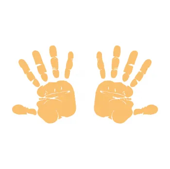 Samolepící dekorace Otisk rukou 002 (08 - béžová) SAMOLEPKA NA AUTO, NÁLEPKA, FÓLIE, POLEP, TUNING, VLASTNÍ TEXT, TISK, AUTOSAMOLEPKY.cz, POLEPY, OBRÁZEK, LOGO, 3D STICKERS