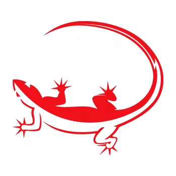 Samolepící dekorace SAMOLEPKA Ještěrka 010 levá (10 - červená) NA AUTO, NÁLEPKA, FÓLIE, POLEP, TUNING, VLASTNÍ TEXT, TISK, AUTOSAMOLEPKY.cz, POLEPY, OBRÁZEK, LOGO, SAMOLEPKY