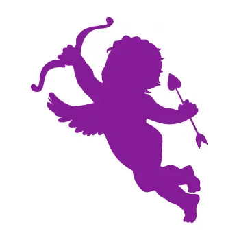 Samolepící dekorace Amor 002 levá (14 - fialová) SAMOLEPKA NA AUTO, NÁLEPKA, FÓLIE, POLEP, TUNING, VLASTNÍ TEXT, TISK, AUTOSAMOLEPKY.cz, POLEPY, OBRÁZEK, LOGO, 3D STICKERS