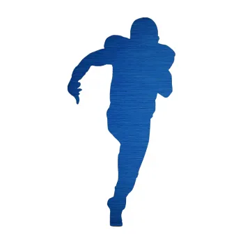 Polep vozidla Americký fotbal 005 pravá (65 - škrábaný kov modrý) SAMOLEPKA NA AUTO, NÁLEPKA, FÓLIE, POLEP, TUNING, VLASTNÍ TEXT, TISK, AUTOSAMOLEPKY.cz, POLEPY, OBRÁZEK, LOGO, 3D STICKERS