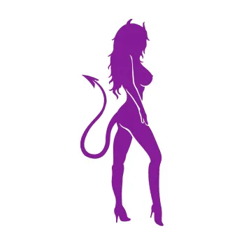 Polep vozidla Čertice 002 pravá (14 - fialová) SAMOLEPKA NA AUTO, NÁLEPKA, FÓLIE, POLEP, TUNING, VLASTNÍ TEXT, TISK, AUTOSAMOLEPKY.cz, POLEPY, OBRÁZEK, LOGO, 3D STICKERS