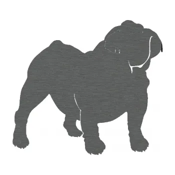 Polep vozidla SAMOLEPKA Pes 089 pravá Buldok (62 - škrábaný titan) NA AUTO, NÁLEPKA, FÓLIE, POLEP, TUNING, VLASTNÍ TEXT, TISK, AUTOSAMOLEPKY.cz, POLEPY, OBRÁZEK, LOGO, SAMOLEPKY