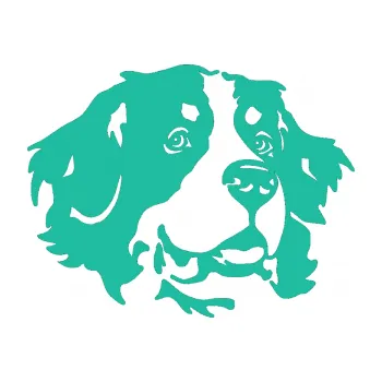 Polep vozidla SAMOLEPKA NA AUTO Pes 131 pravá bernský salašnický pes (25 - tyrkysová) NÁLEPKA, FÓLIE, POLEP, TUNING, VLASTNÍ TEXT, TISK, AUTOSAMOLEPKY.cz, POLEPY, OBRÁZEK, LOGO, SAMOLEPKY